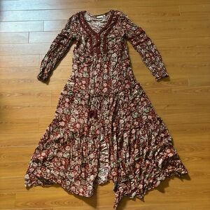 Floral Peasant Dress